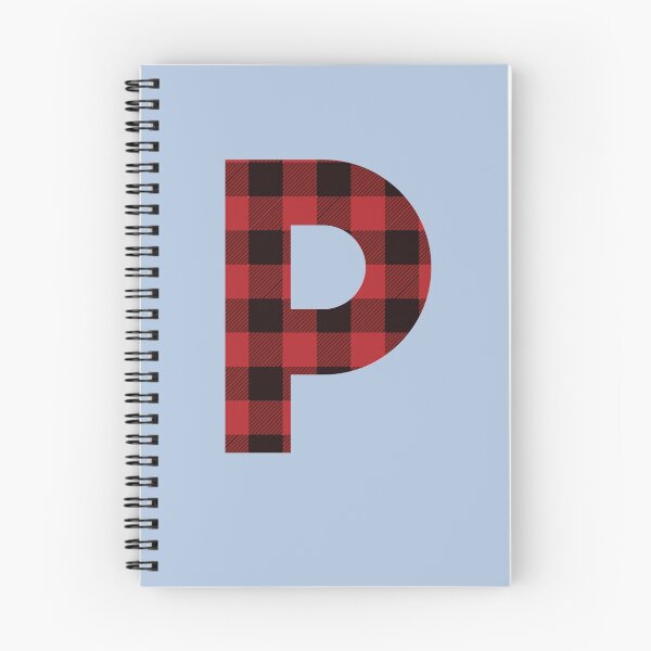 Item preview, Letter "P" - Red/Black Plaid Buffalo Flannel T-Shirt designed and sold by TrendyMerch.