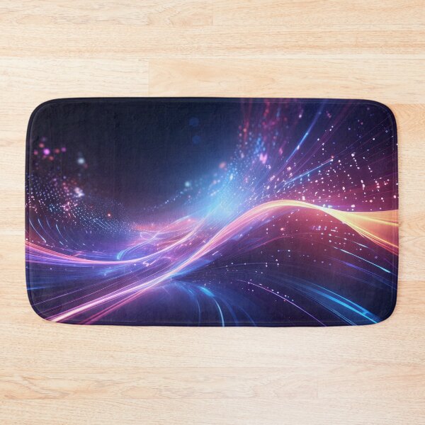 Item preview, Abstract digital art with vibrant light trails on a dark background designed and sold by homydesign.