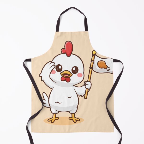 Item preview, Cute Chicken Holding Flag in Respect Pose Cartoon Vector Icon - Adorable Animal and Food Illustration designed and sold by hjian8219.