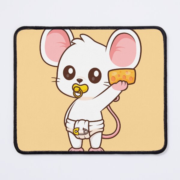 Item preview, Cute Baby Mouse Holding Cheese Cartoon Vector Icon - Adorable Animal and Food Illustration designed and sold by hjian8219.
