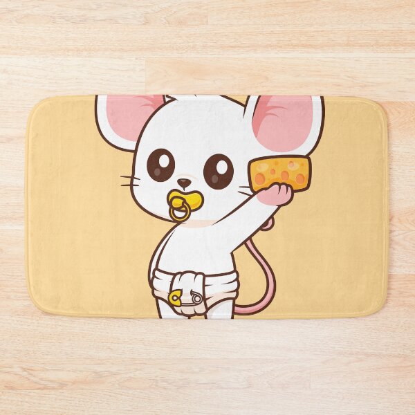 Item preview, Cute Baby Mouse Holding Cheese Cartoon Vector Icon - Adorable Animal and Food Illustration designed and sold by hjian8219.