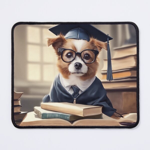 Item preview, Smart dog with glasses designed and sold by TrendyGenZArt.