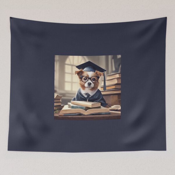 Item preview, Smart dog with glasses designed and sold by TrendyGenZArt.
