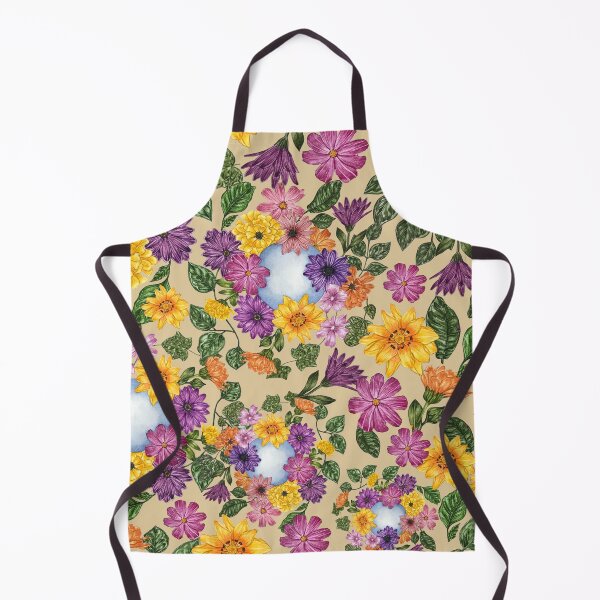 Item preview, Florals Circle Tan Pattern Large designed and sold by greenerybywendy.