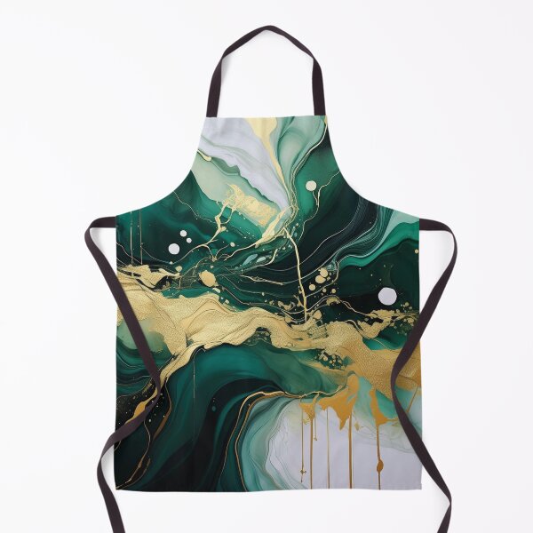Item preview, Dark green & gold alcohol ink marble texture designed and sold by EnchantedWishes.