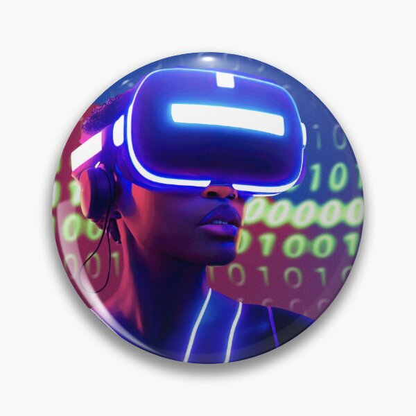 Item preview, Woman with VR headset designed and sold by GreenSaiko.