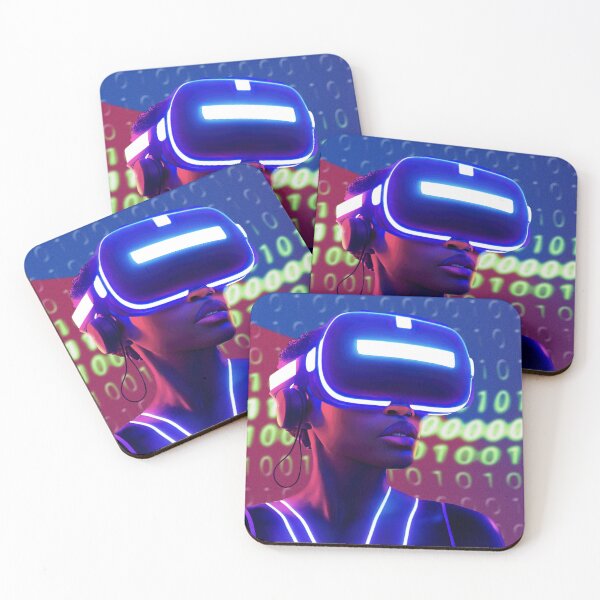 Item preview, Woman with VR headset designed and sold by GreenSaiko.