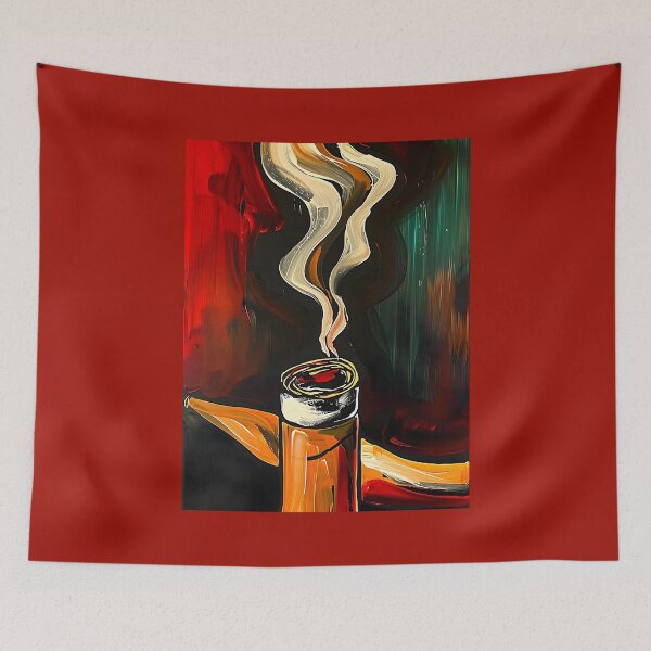 Item preview, Dynamic Vibrant Scene - Swirling Colors from a Cigar - Abstract AI Generated Art  designed and sold by OlfactoART Studio.