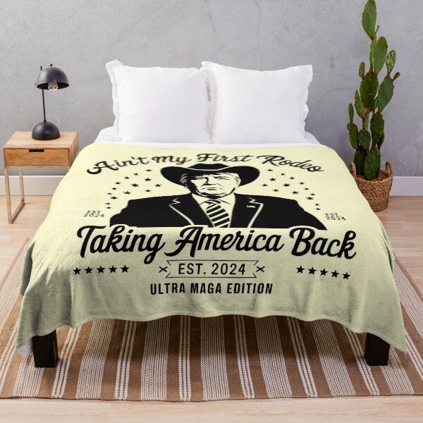 Item preview, Ain't My First Rodeo Taking America Back Trump Western Donald Trump Cowboy MAGA, Funny Ultra MAGA designed and sold by VerdePlantTees.