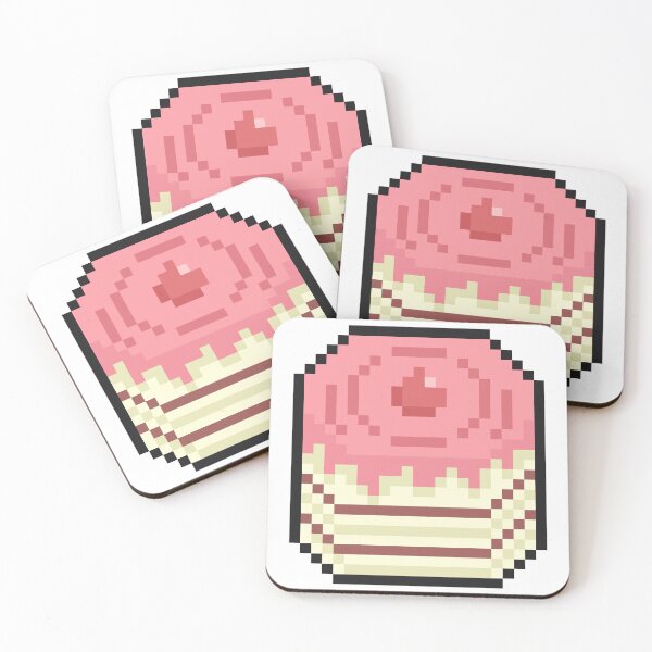 Item preview, delicious pink cake pixel art designed and sold by helixter.
