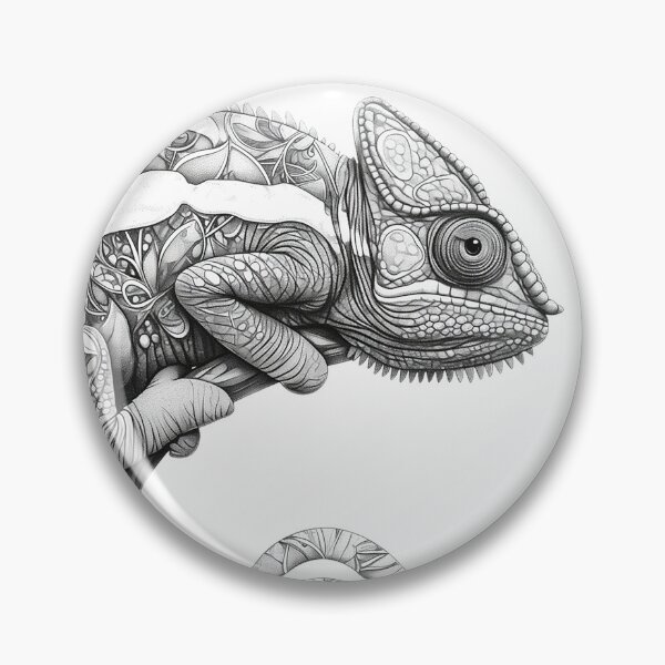 Item preview, Chameleon  zentangle designed and sold by CHAEJIMIN.