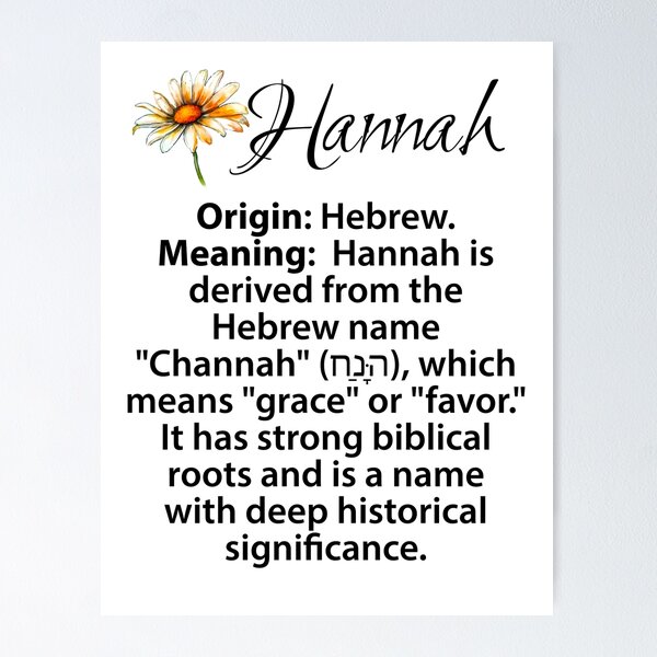 Item preview, Name meaning Hannah designed and sold by OCNau.