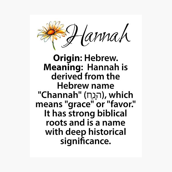 Item preview, Name meaning Hannah designed and sold by OCNau.