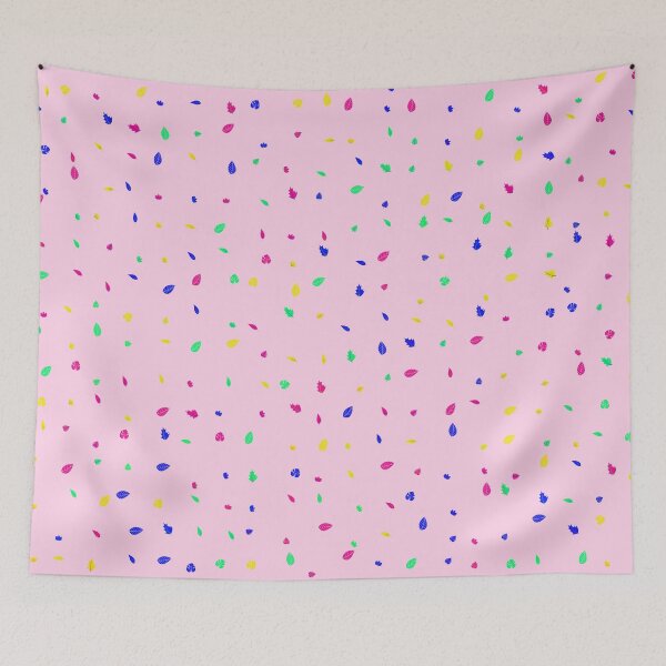 Item preview, Assorted Styles Of Scattered Rainbow Leaves Pink Canvas designed and sold by EvergreenMotifs.