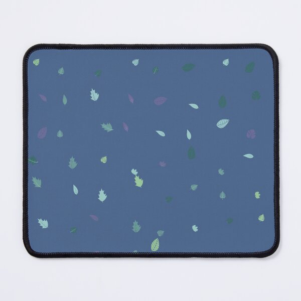 Item preview, Assorted Styles Of Scattered Rainbow Leaves Blue Background designed and sold by EvergreenMotifs.