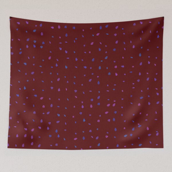 Item preview, Assorted Styles Of Scattered Rainbow Leaves Maroon designed and sold by EvergreenMotifs.