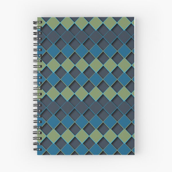 Item preview, Green and Blue Squares on Navy Blue designed and sold by TanglePatch.