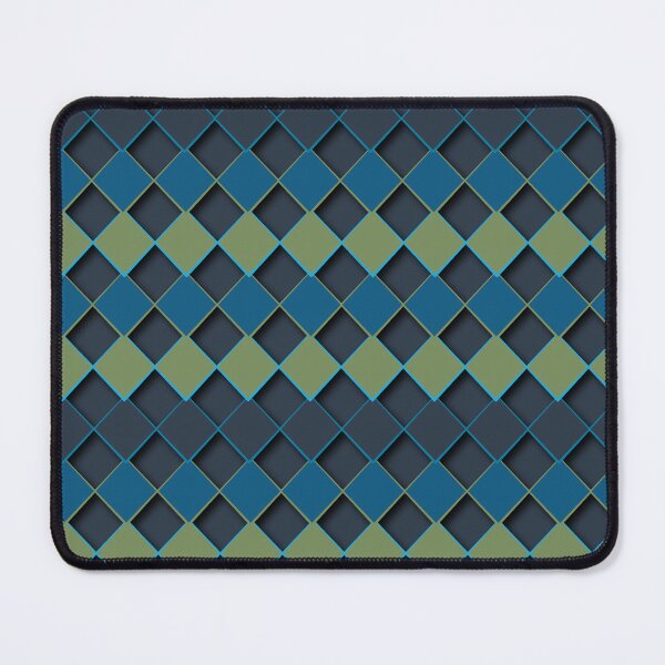 Item preview, Green and Blue Squares on Navy Blue designed and sold by TanglePatch.
