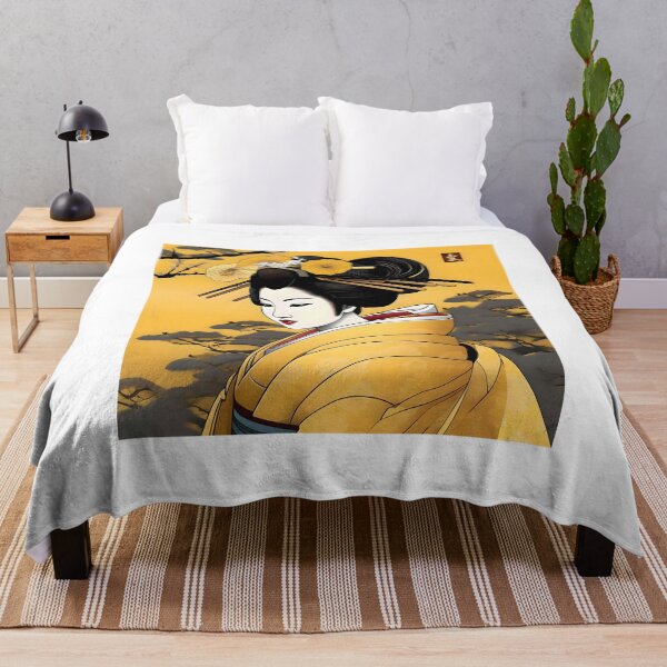 Item preview, Japanese Geisha in Yellow B Portrait designed and sold by Oldetimemercan.