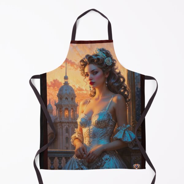 Item preview, A Rococo Woman Captured At Sunset Captivating AI Concept Art by Xzendor7 designed and sold by Xzendor7 Digital Art Creations.