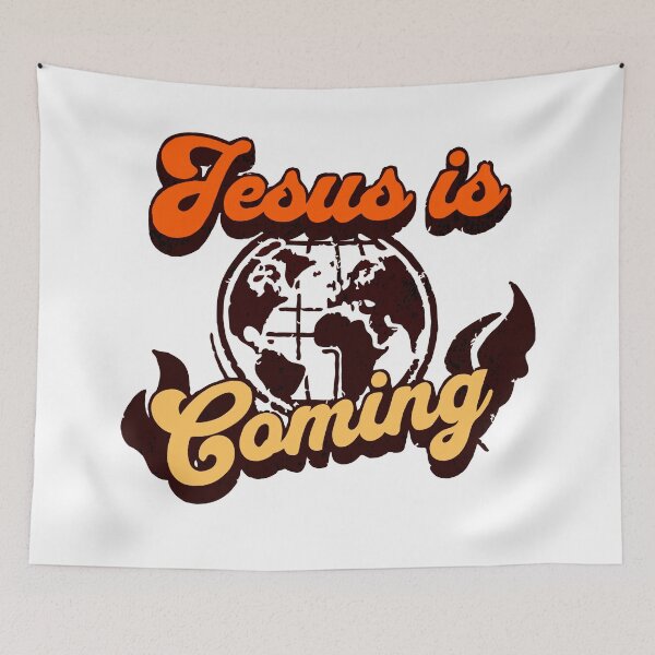 Item preview, Jesus is Coming, Retro Christian Design designed and sold by MoriaStore.