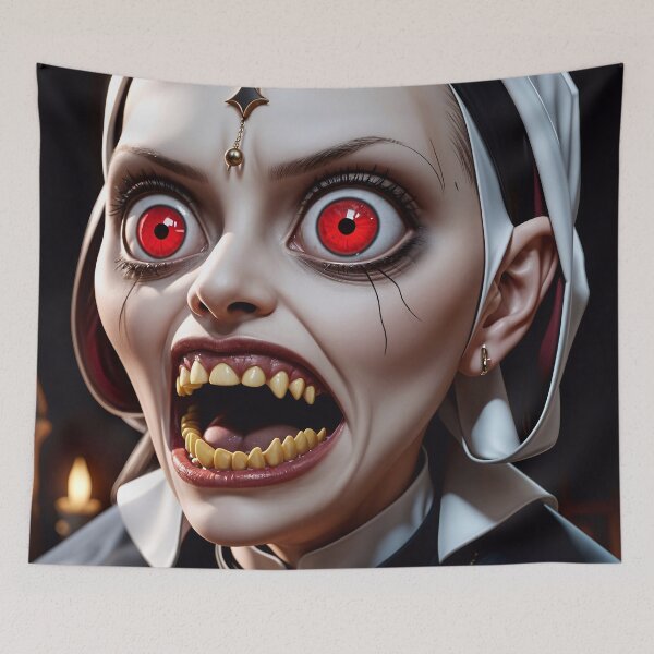 Item preview, Scary Demonic Nun From Hell designed and sold by TheArtOfPat.