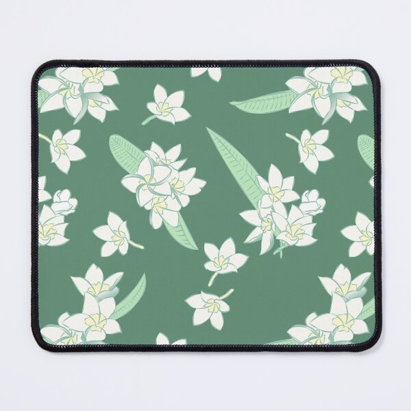 Item preview, White May flowers with green background designed and sold by TUNARTE.