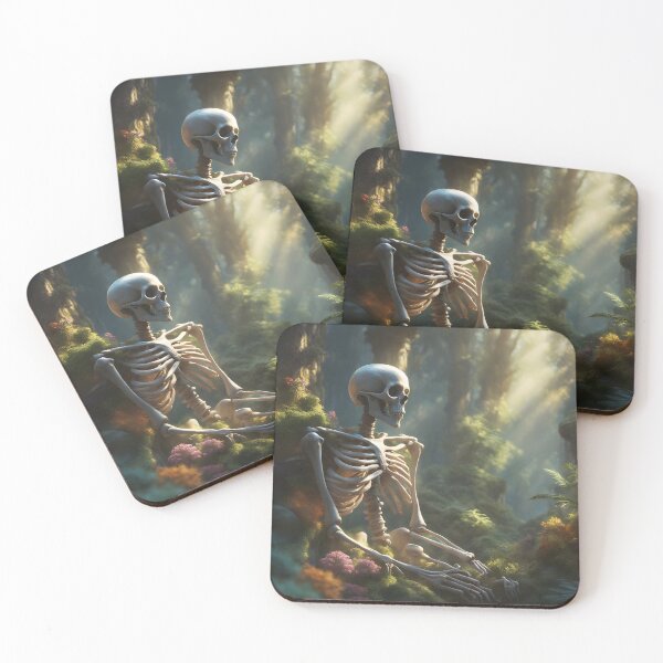Item preview, Silent Solitude: The Lonely Skeleton of the Forest designed and sold by GhostlyShadow.