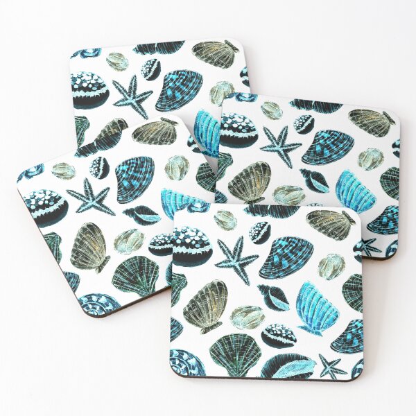 Item preview, Blue Seashells Pattern designed and sold by andrebalest.art.