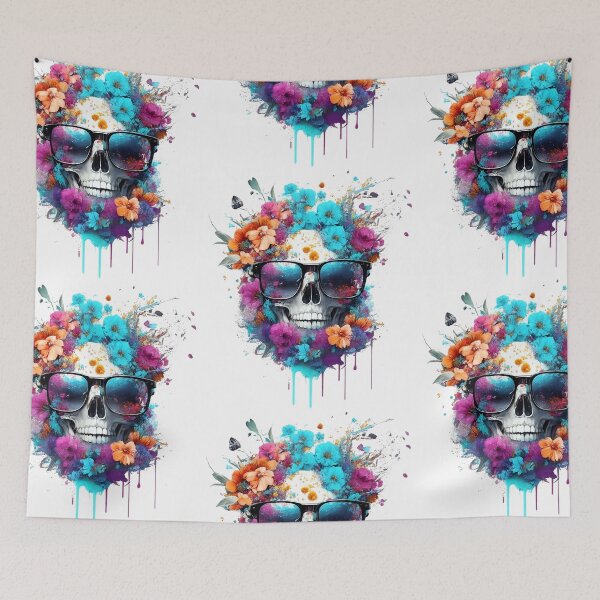Item preview, Skulls and Flowers 04 designed and sold by AlienSativo.