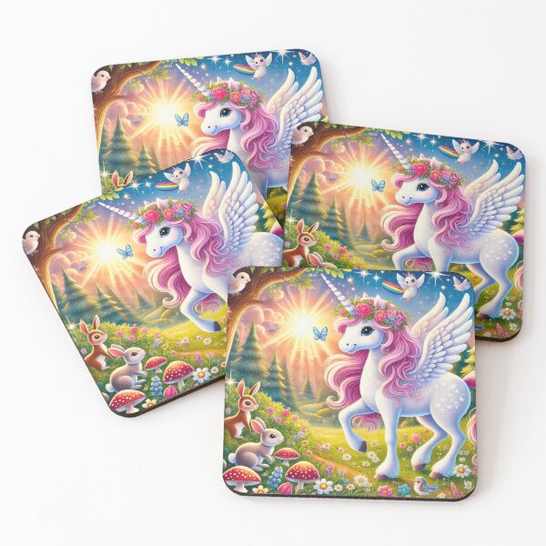 Item preview, Enchanted Unicorn in the Magic Forest designed and sold by Marinaso.