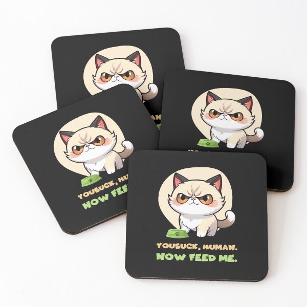 Item preview, "Yousuck Human. Now Feed Me." Funny Grumpy Cat designed and sold by Meow Cat.