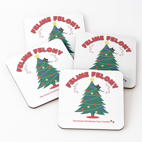 Item preview, Feline Felony Cat in a Christmas Tree designed and sold by LdLdesigns.