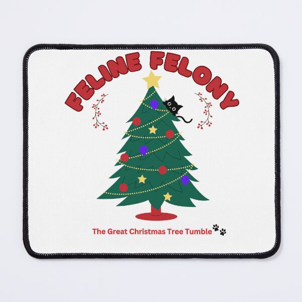 Item preview, Feline Felony Cat in a Christmas Tree designed and sold by LdLdesigns.