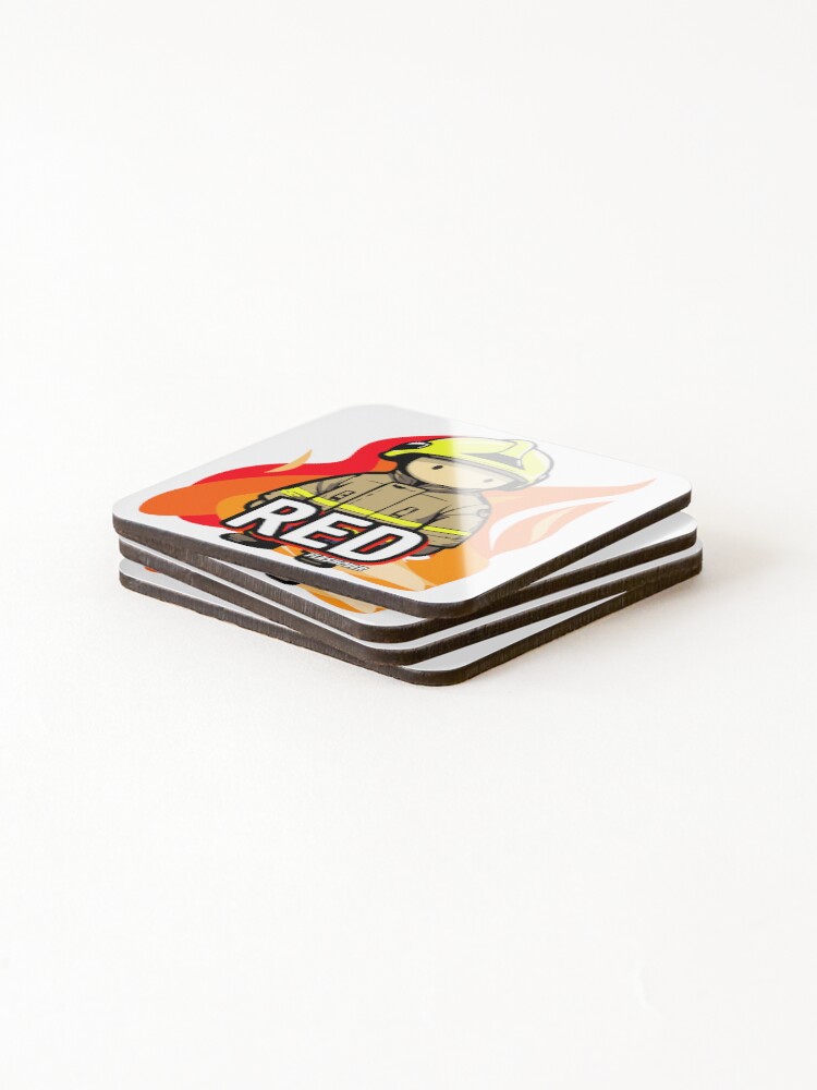 Thumbnail 4 of 5, Coasters (Set of 4), Custom Request - Red designed and sold by Flashover.