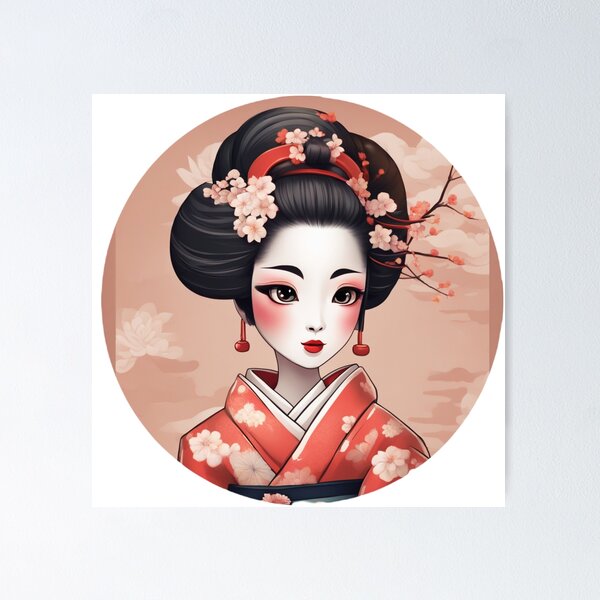 Artikelvorschau, Maiko mit Sakura entworfen und verkauft von Wa Wonder.