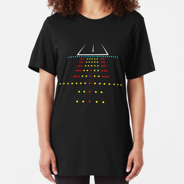 Runway Landing Strip At Night - Funny Aviation Quotes Gift Slim Fit T-Shirt