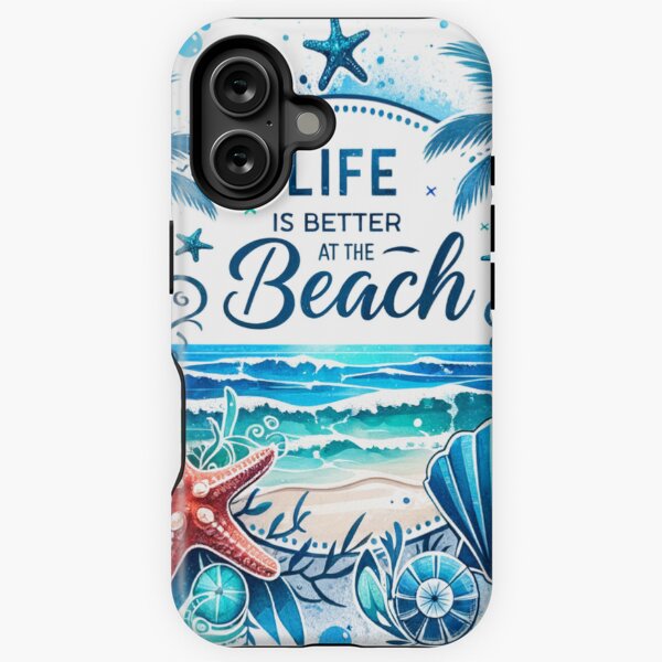 Vista previa del artículo con la obra «La vida es mejor en la playa», diseñado y vendido por EarthArtAvencha.