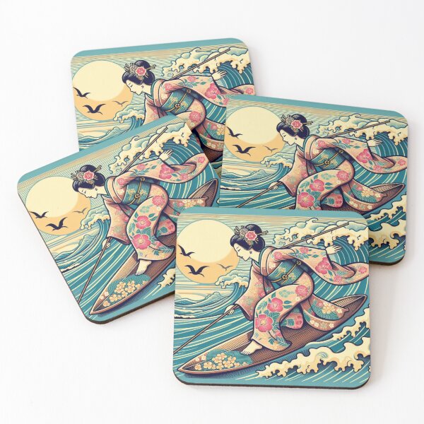Item preview, kimono girl surfing designed and sold by rolandos.