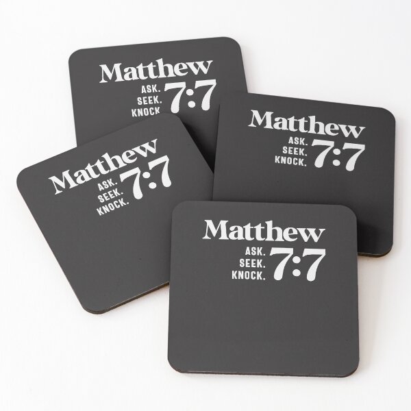 Item preview, Ask Seek Knock Matthew 7:7 Christian Quote designed and sold by cidolopez.