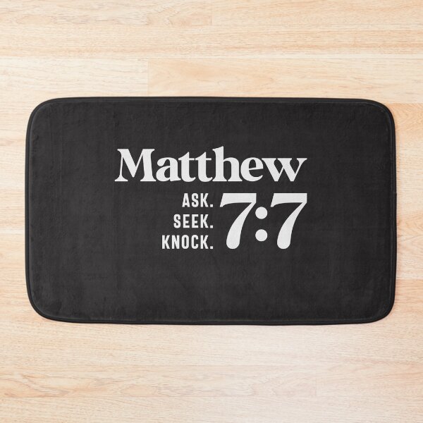 Item preview, Ask Seek Knock Matthew 7:7 Christian Quote designed and sold by cidolopez.