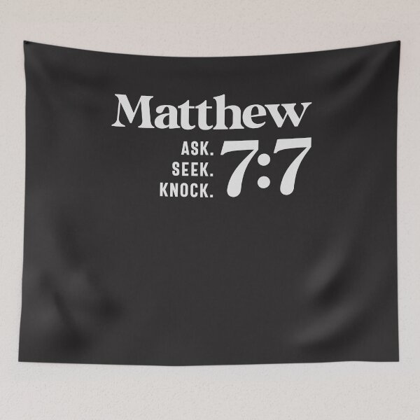 Item preview, Ask Seek Knock Matthew 7:7 Christian Quote designed and sold by cidolopez.