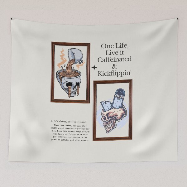 Item preview, One Life, Live it Caffeinated & Kickflippin' designed and sold by exclusivebucket.