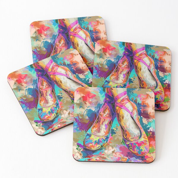 Item preview, Colorful abstract Graffiti Art ballet shoes designed and sold by dcrc.