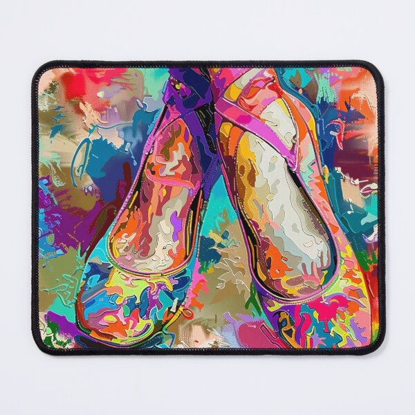 Item preview, Colorful abstract Graffiti Art ballet shoes designed and sold by dcrc.