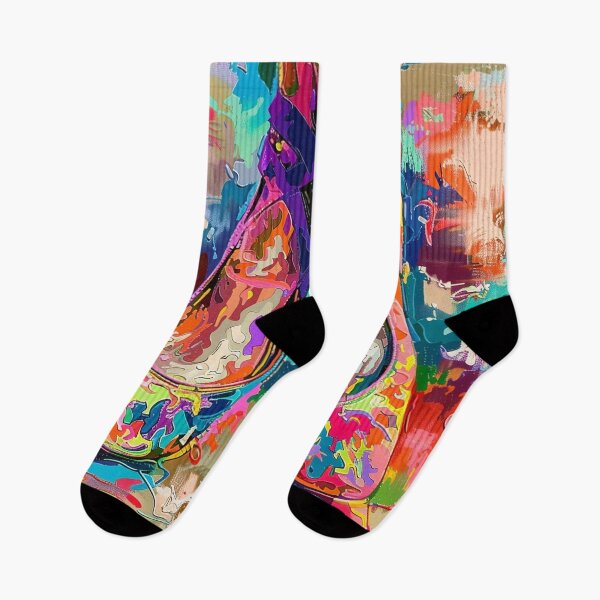 Item preview, Colorful abstract Graffiti Art ballet shoes designed and sold by dcrc.