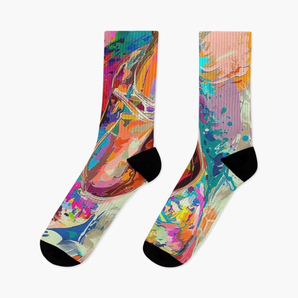 Item preview, Colorful abstract Graffiti Art ballet shoes designed and sold by dcrc.