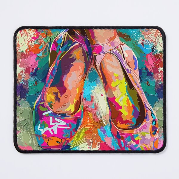 Item preview, colorful abstract graffiti art ballet shoes designed and sold by dcrc.