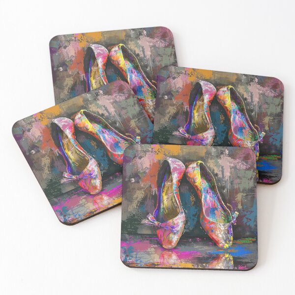 Item preview, colorful abstract graffiti art ballet shoes designed and sold by dcrc.