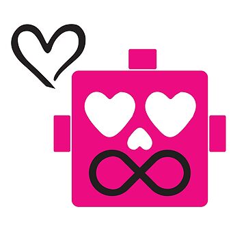 Artwork thumbnail, Blockhead Love Robot - pink by Basic Blockhead